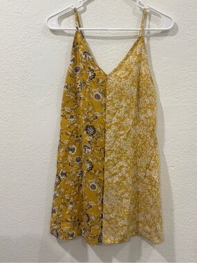 Spoiled Mustard Yellow Floral Mini Dress